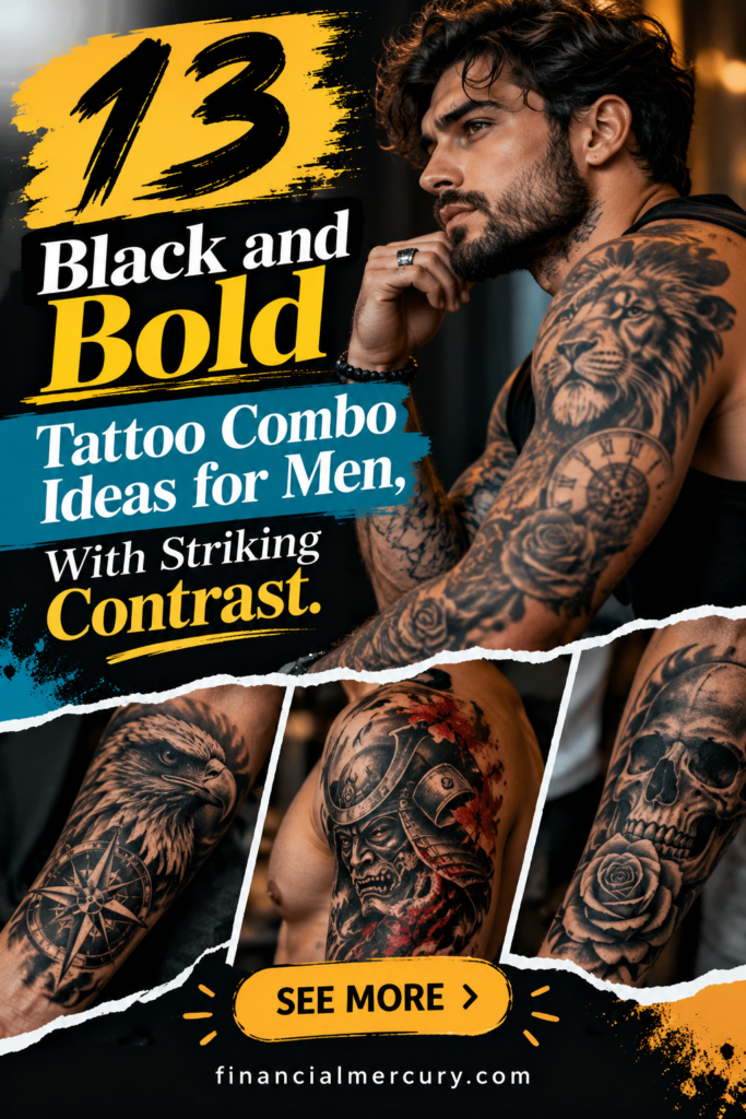 13 Striking Black and Bold Tattoo Ideas for Men