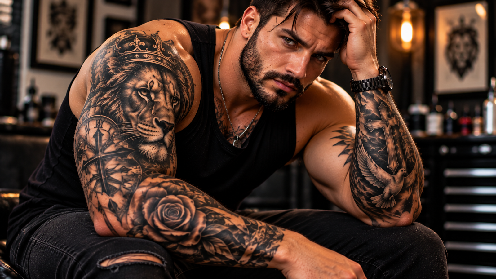 13 Striking Black and Bold Tattoo Ideas for Men
