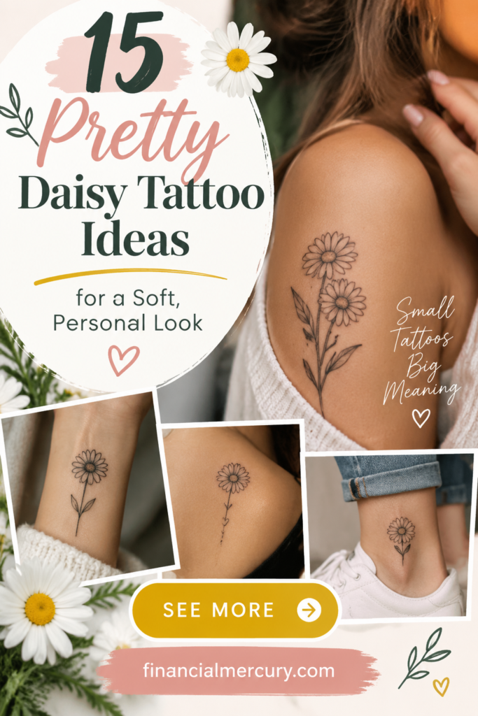 15 Pretty Daisy Tattoo