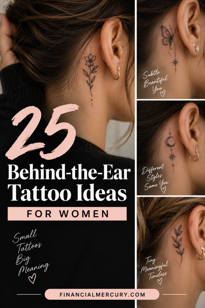 25 Behind-the-Ear Tattoo Ideas for Women