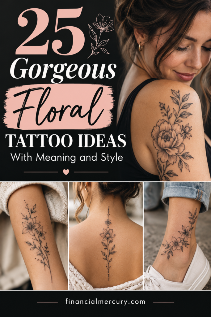 25 Gorgeous Floral Tattoo Ideas With Meaning and Style