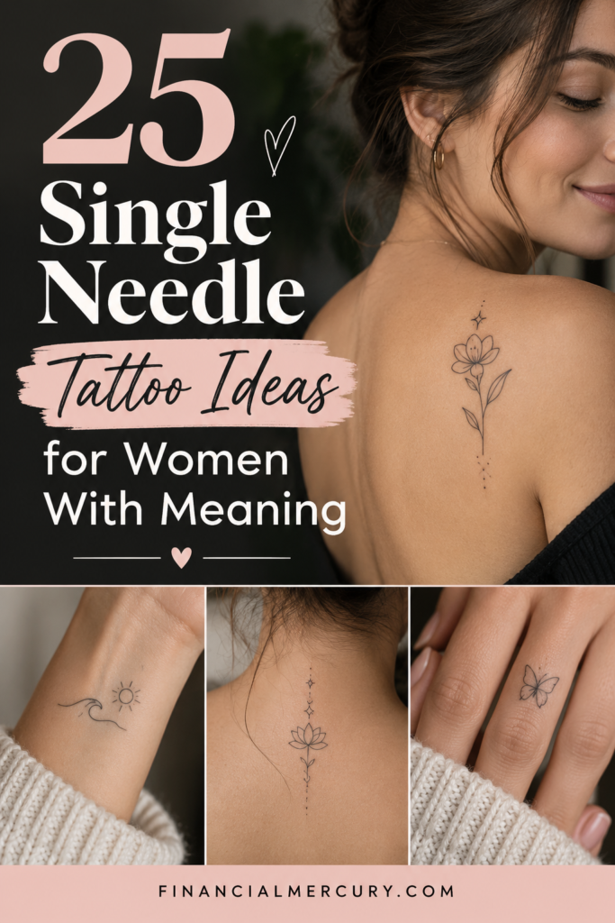 25 Single Needle Tattoo Ideas for Women With Meaning