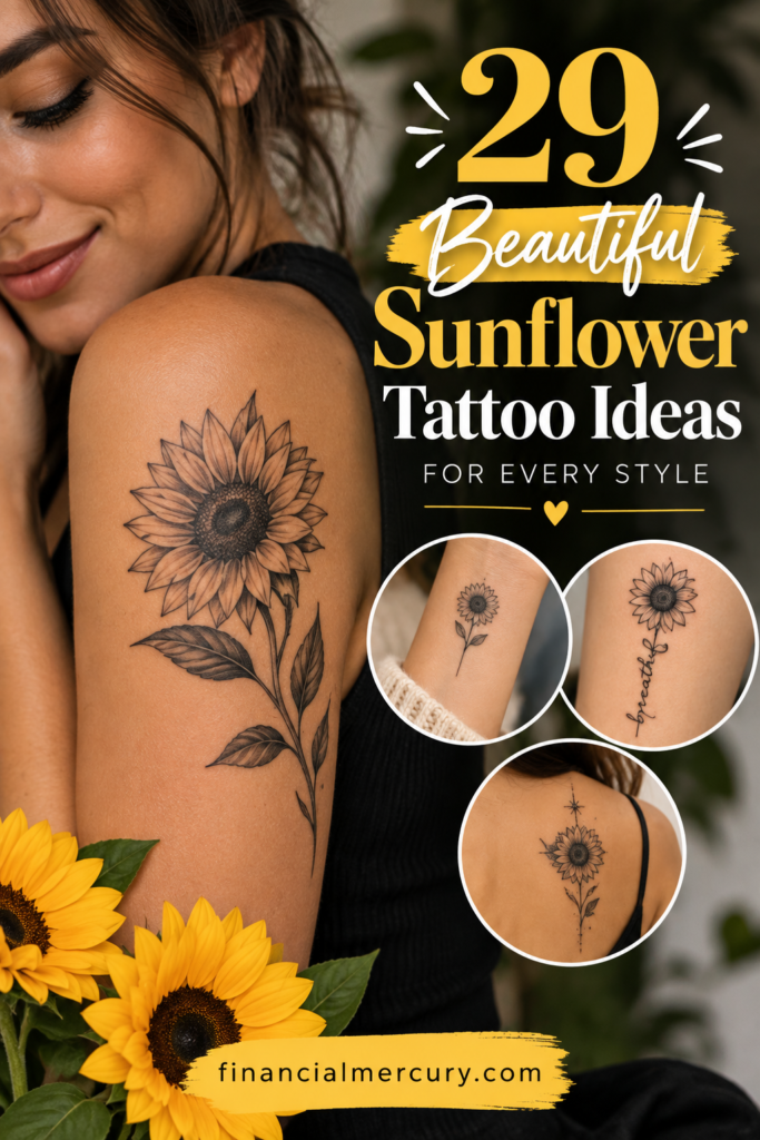 29 Beautiful Sunflower Tattoo Ideas for Every Style