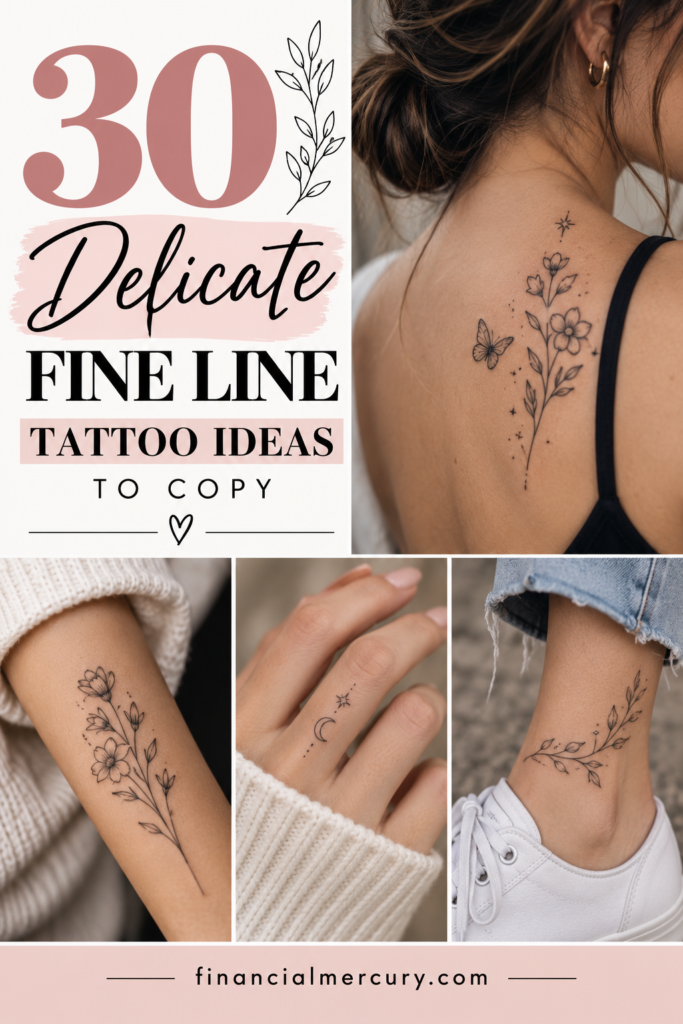 30 Delicate Fine Line Tattoo Ideas to Copy