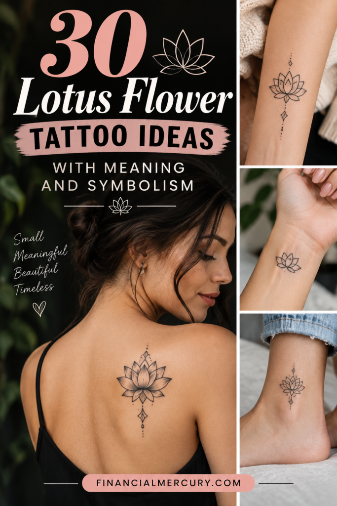 30 Lotus Flower Tattoo Ideas With Meaning and Symbolism
