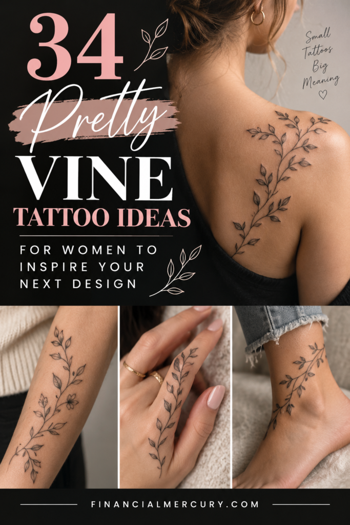 34 Pretty Vine Tattoo Ideas for Women to Inspire Your Next Design