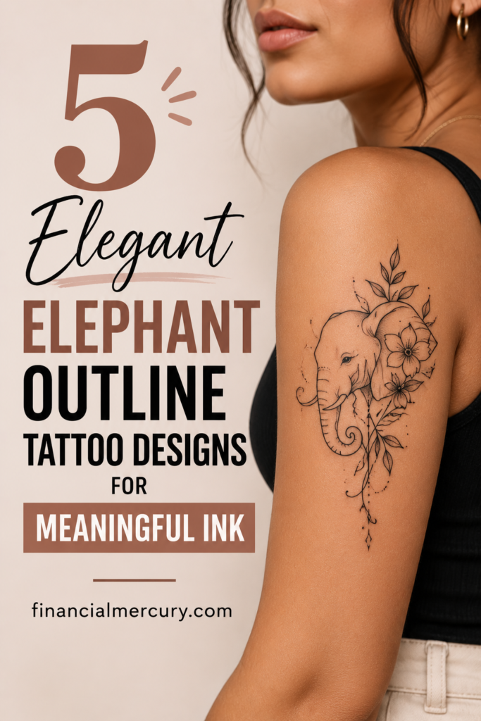 5 Elegant Elephant Outline Tattoo Designs for Meaningful Ink
