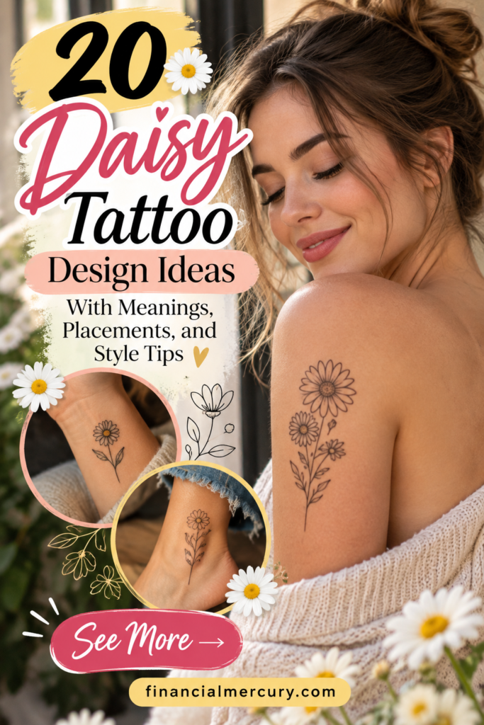 Daisy Tattoo Design Ideas Collage