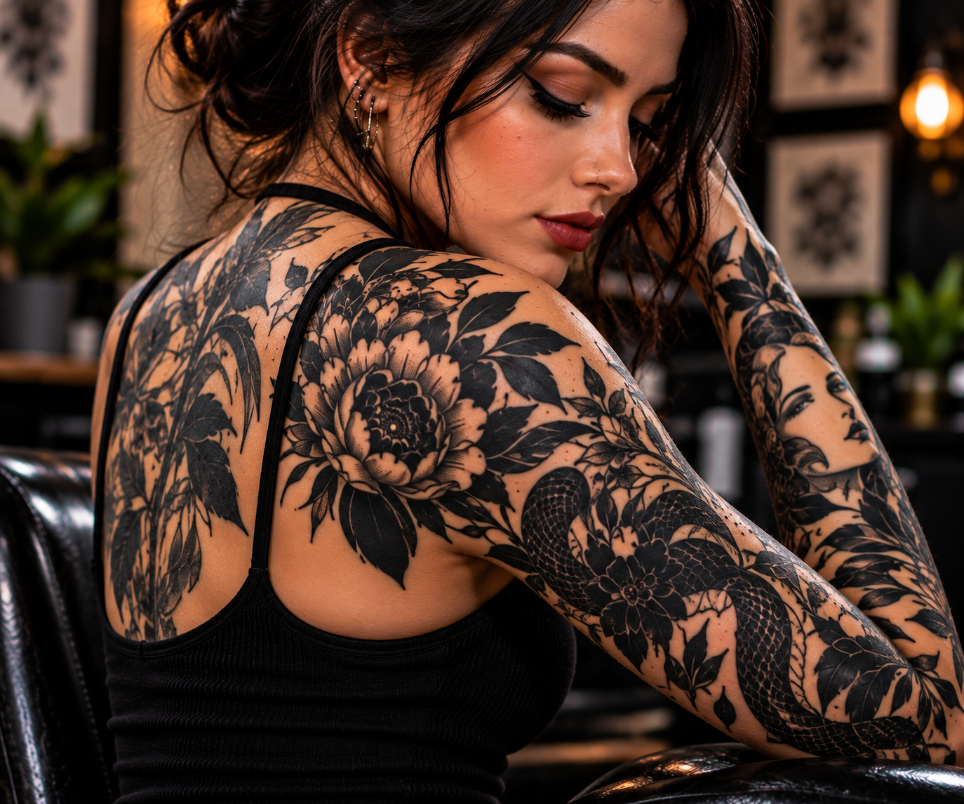 Discover graphic blackwork tattoo ideas