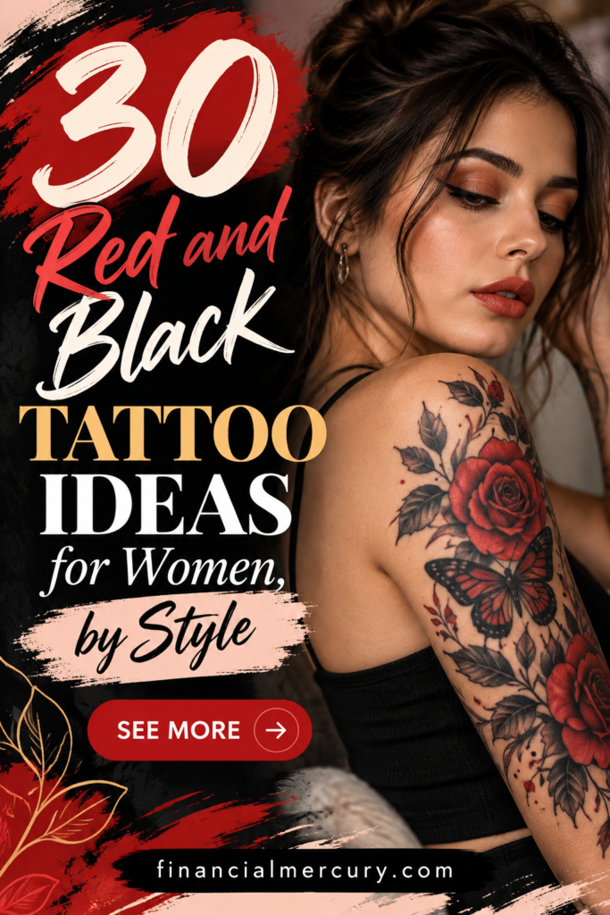 Explore 30 red and black tattoo ideas .