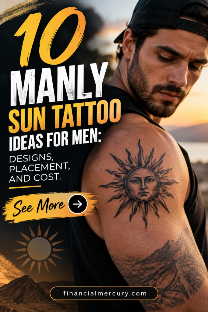 Sunset Sun Tattoo Portrait

