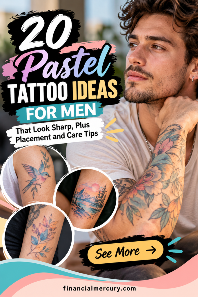 Pastel Tattoo Ideas for Men................